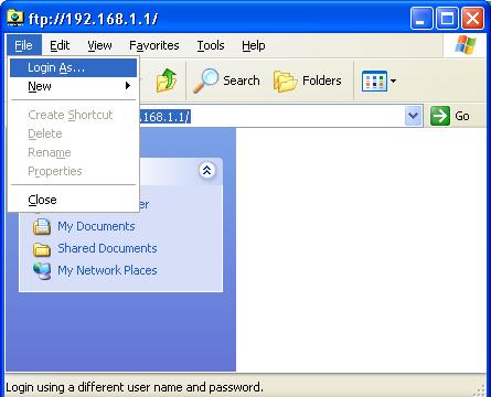 My Computer FTP login to network drive