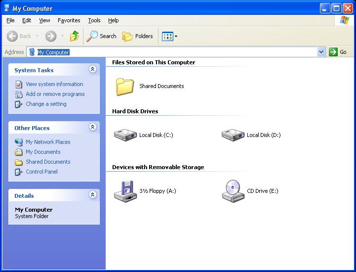 Key network drive ip address into MY COMPUTER address bar